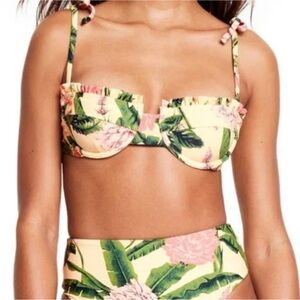 Agua Bendita x Target Peony Botanical Print Bikini Top